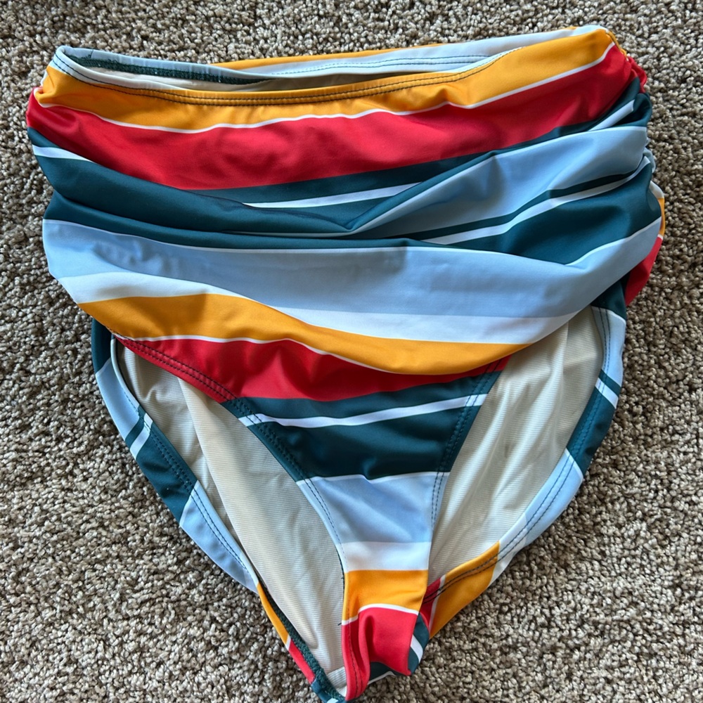 Laie Ruched high rise nani swimwear bottoms